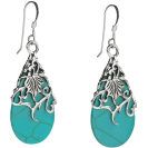 Floral Vine Ornate Teardrop Natural 
