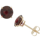 Round Birthstone Stud Earrings 