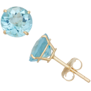 Round Birthstone Stud Earrings 